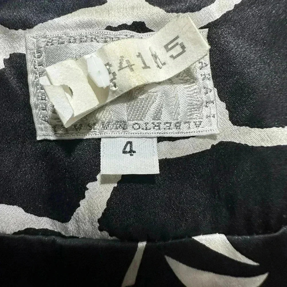 Vintage Alberto Makali Animal Print 100% silk blazer made in USA size 4 - Picture 5 of 7